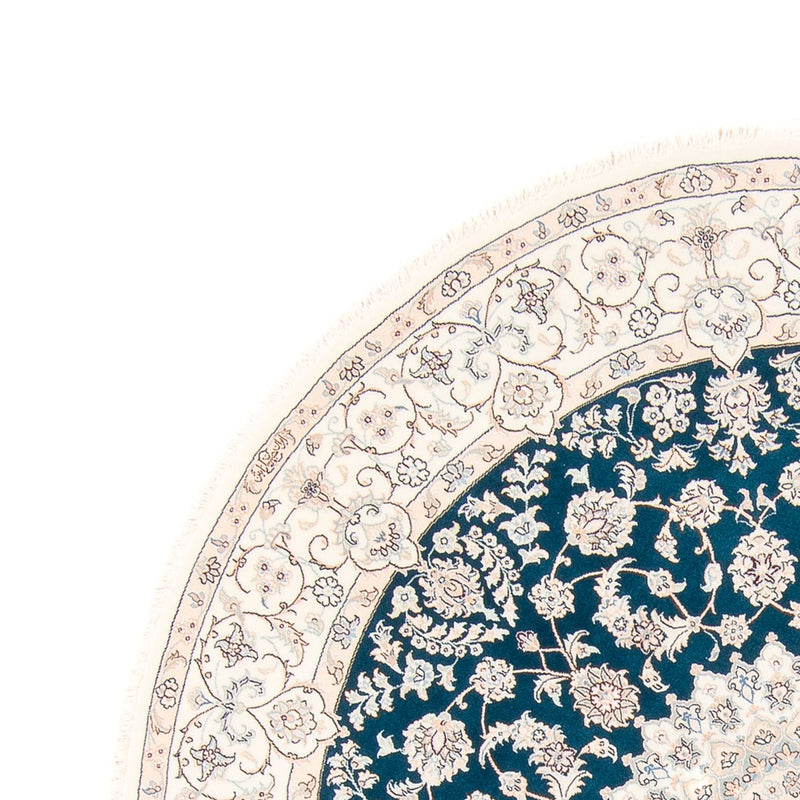 Alfombra persa - Nain redondo  - 200 x 200 cm - azul