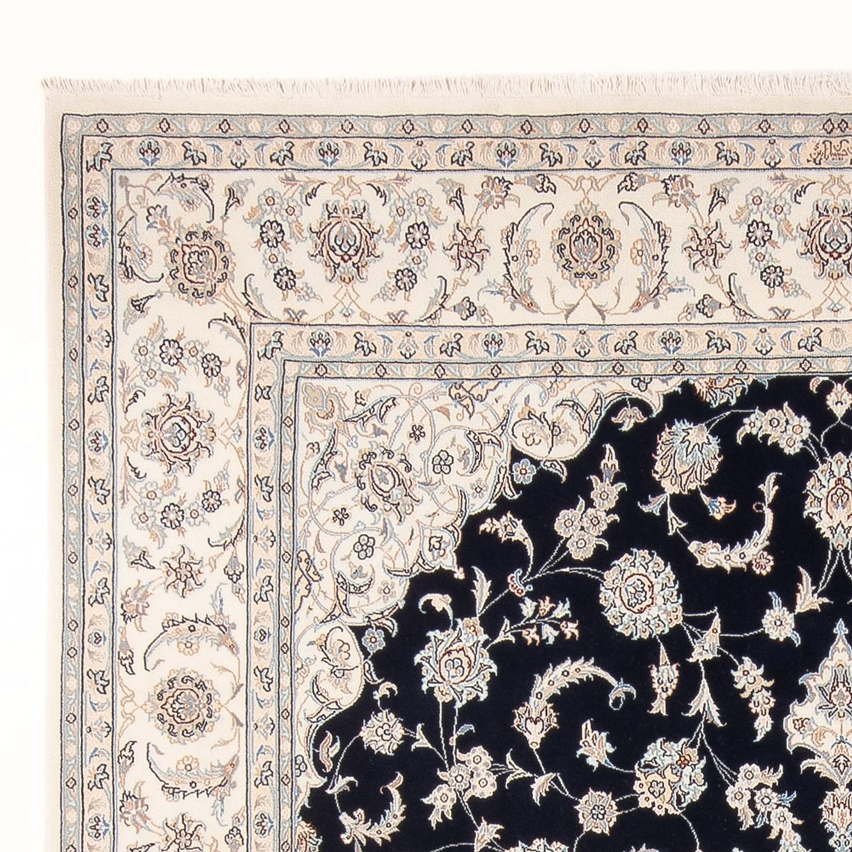 Alfombra Persa - Nain - Prima - 275 x 228 cm - azul oscuro