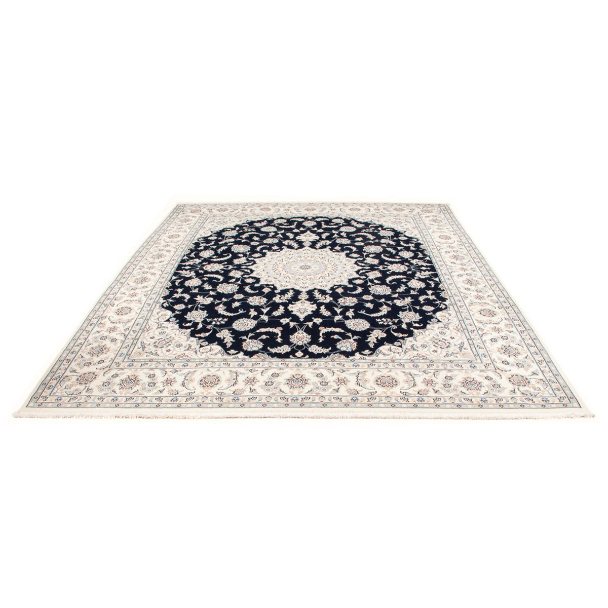 Alfombra Persa - Nain - Prima - 275 x 228 cm - azul oscuro