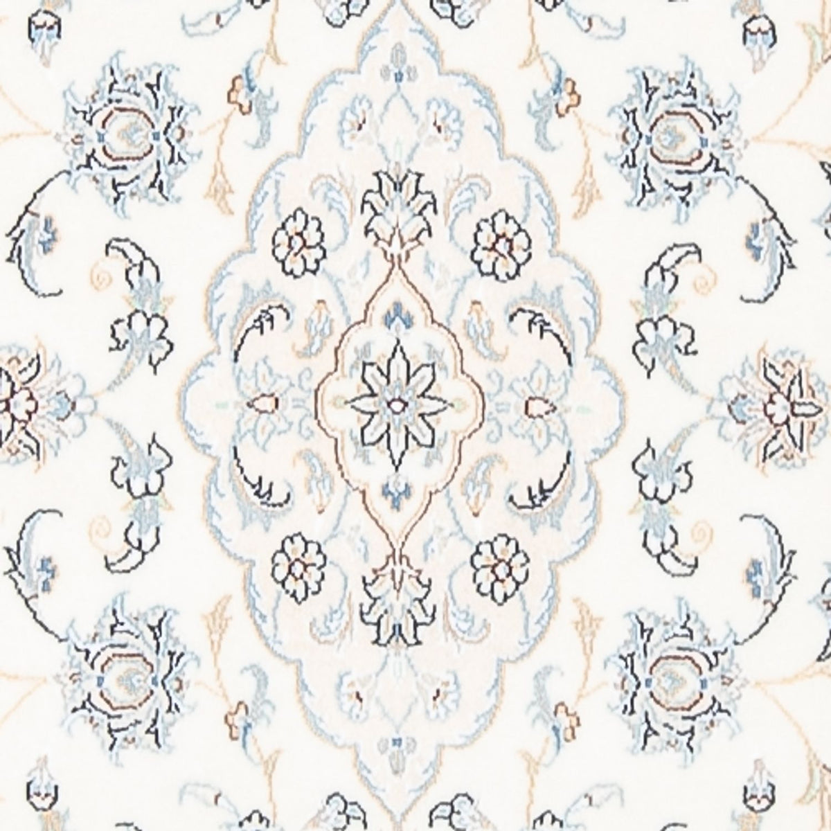 Alfombra de pasillo Alfombra Persa - Nain - Prima - 350 x 87 cm - crema