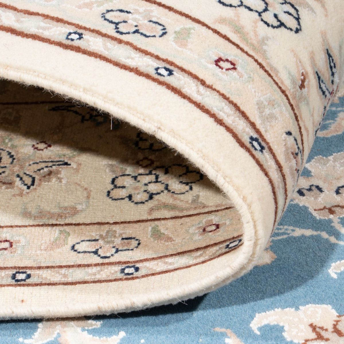 Alfombra Persa - Nain - Real - 202 x 148 cm - azul claro