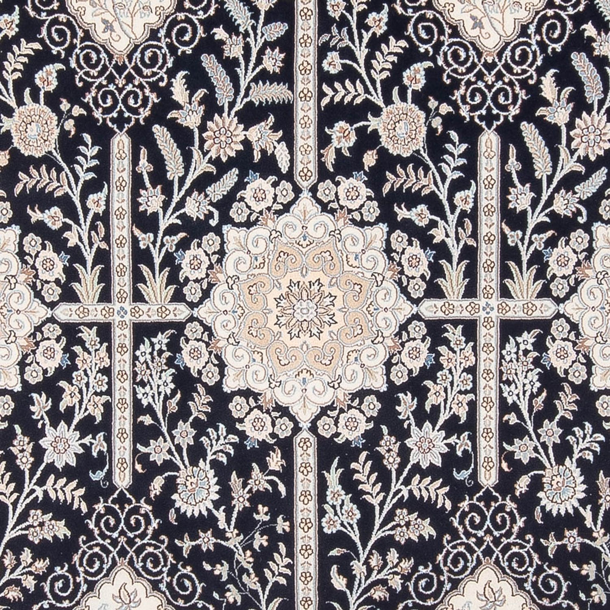 Alfombra Persa - Nain - Prima - 294 x 196 cm - azul oscuro