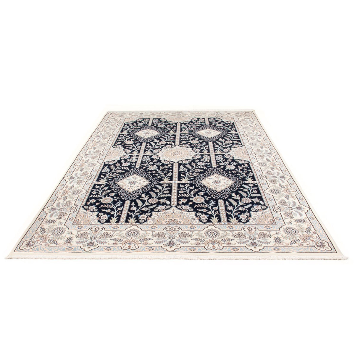 Alfombra Persa - Nain - Prima - 294 x 196 cm - azul oscuro
