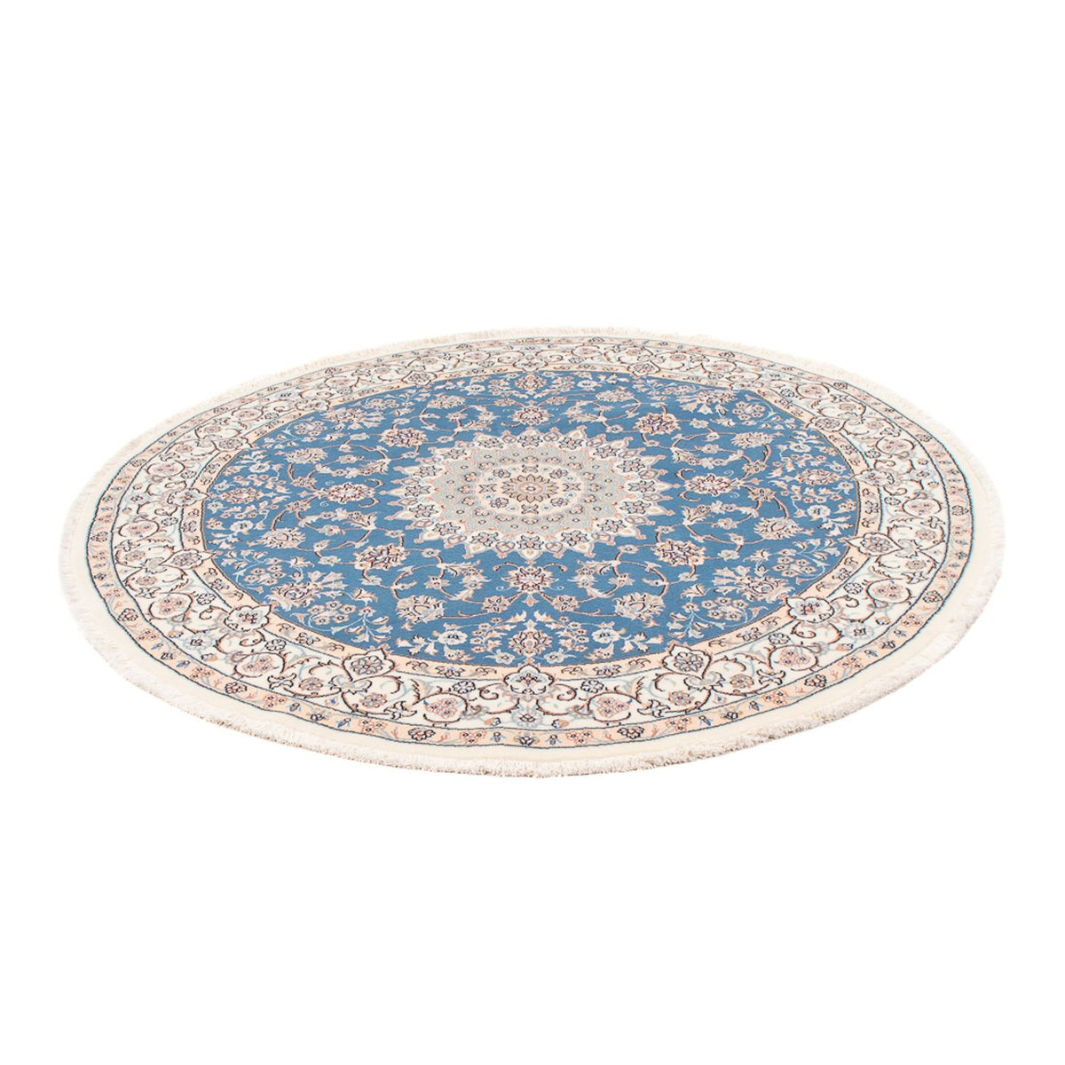 Alfombra Persa - Nain - Prima redondo - 154 x 151 cm - azul