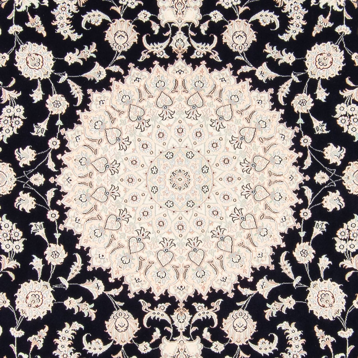 Alfombra persa - Nain cuadrado  - 258 x 246 cm - azul oscuro