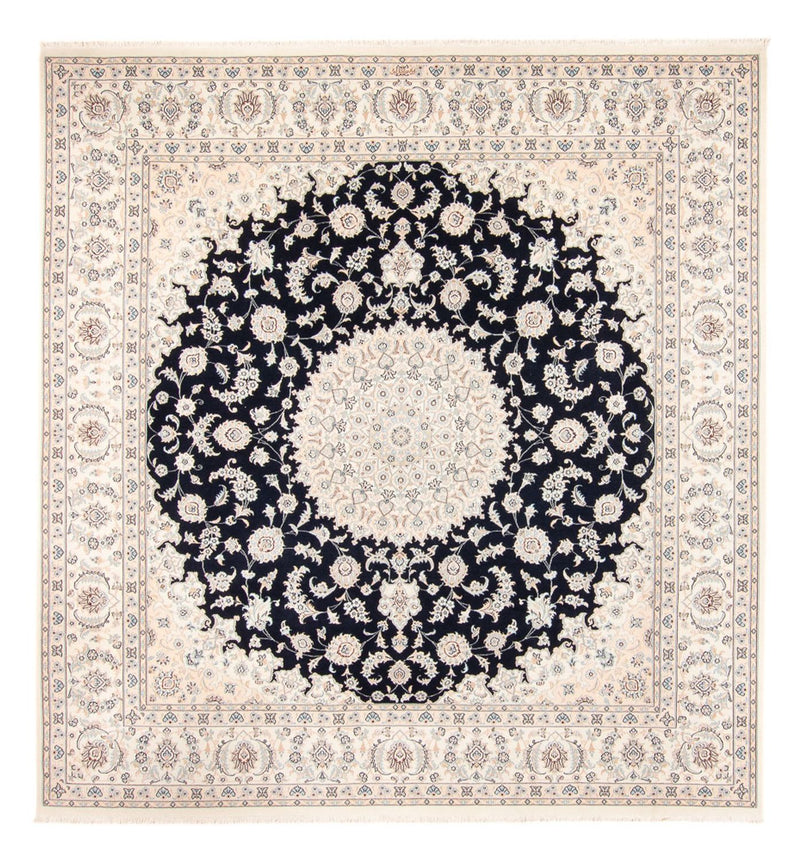Alfombra persa - Nain - 267 x 247 cm - azul oscuro