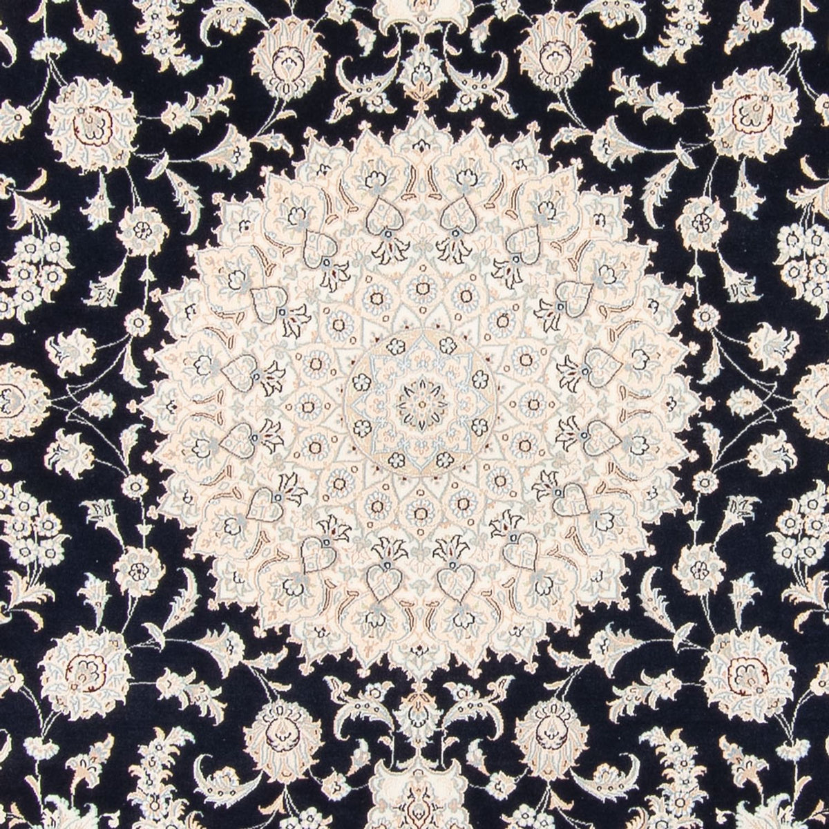 Alfombra persa - Nain - 267 x 247 cm - azul oscuro