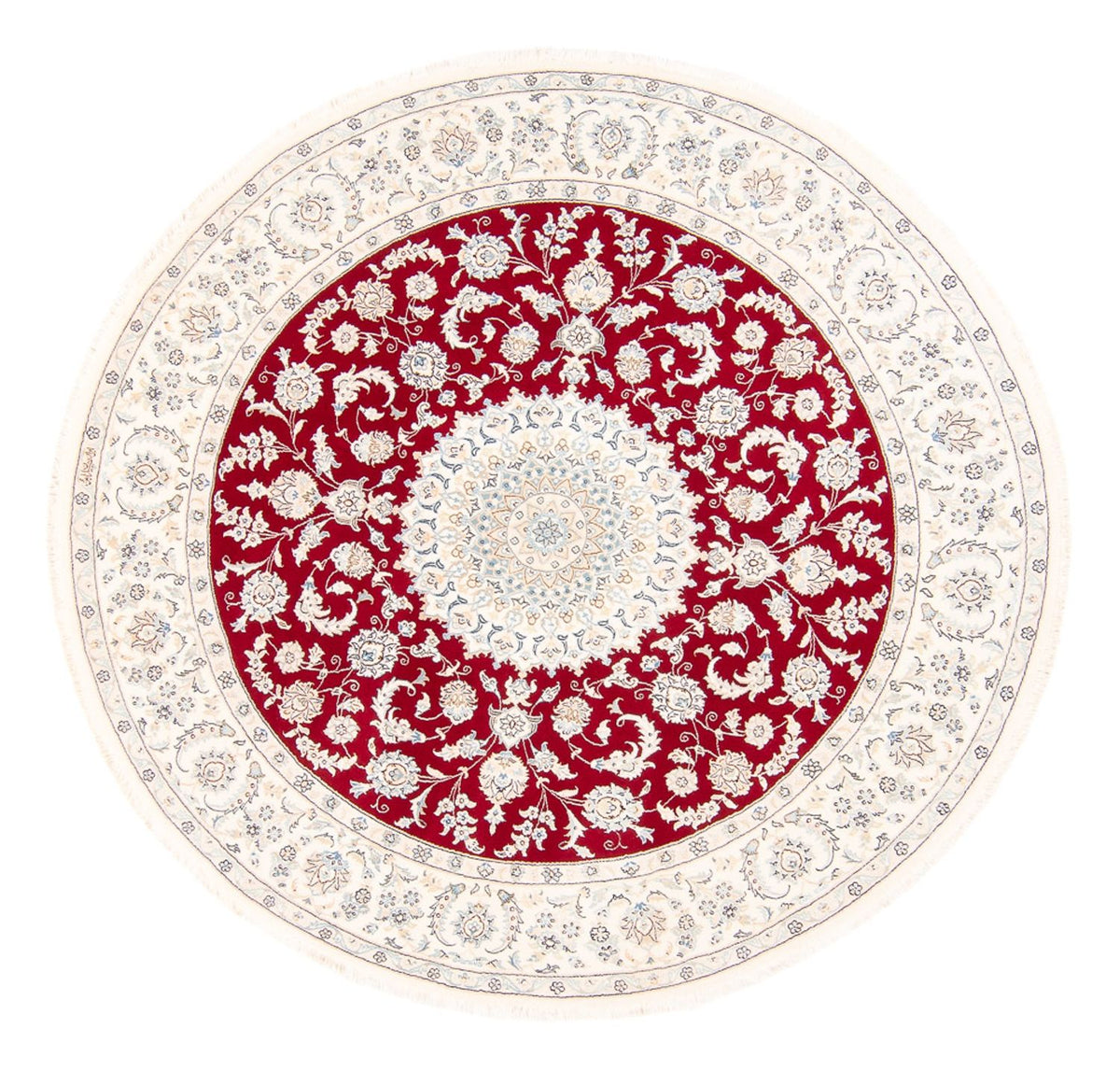 Alfombra persa - Nain redondo  - 200 x 200 cm - rojo