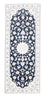 Alfombra de pasillo Alfombra Persa - Nain - Real - 197 x 80 cm - azul oscuro
