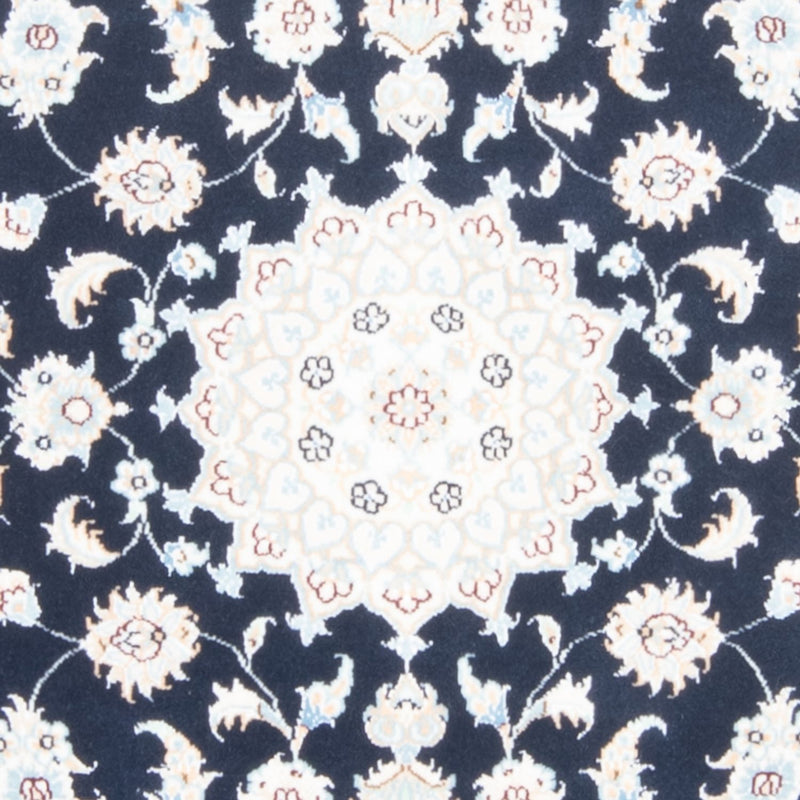 Alfombra de pasillo Alfombra Persa - Nain - Real - 197 x 80 cm - azul oscuro