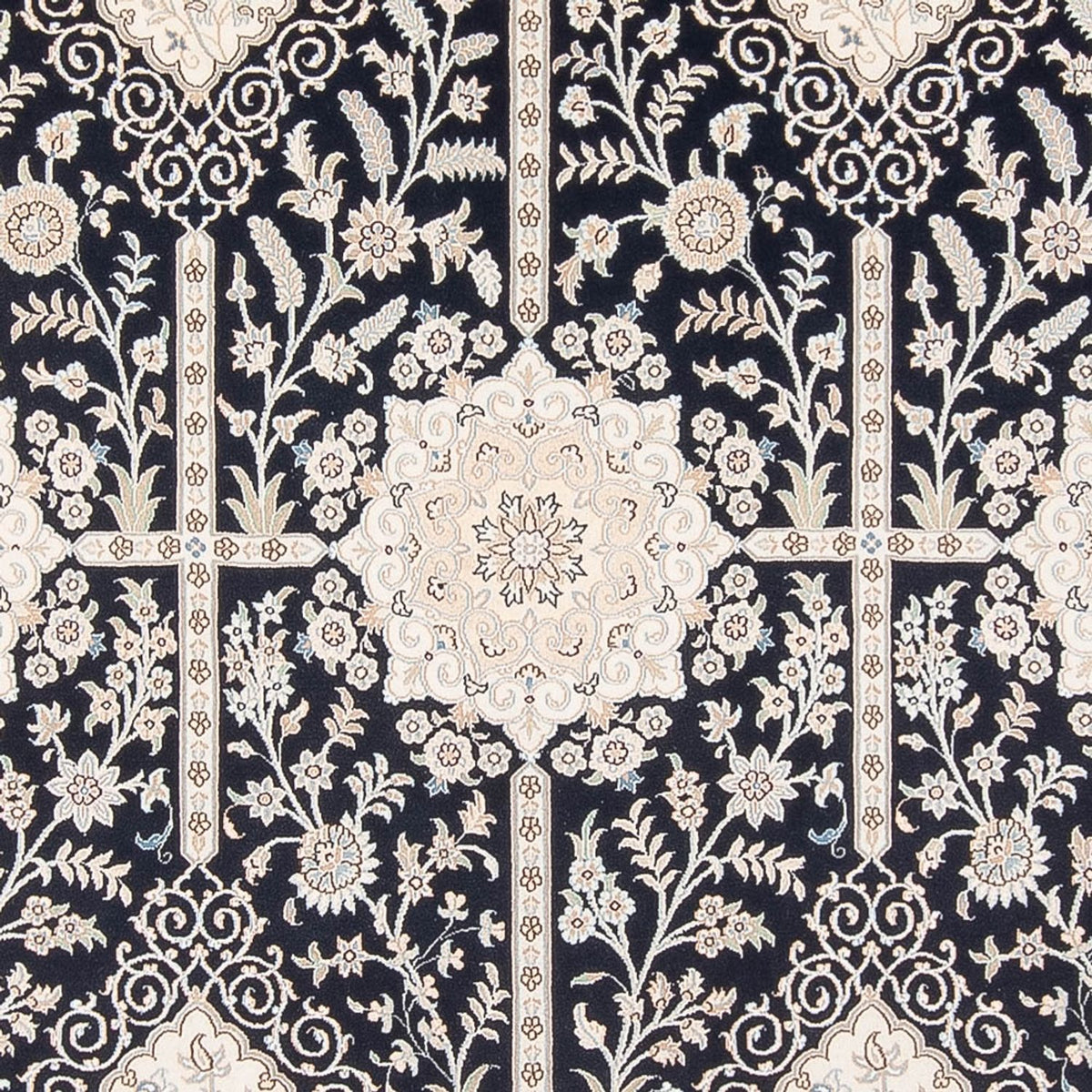 Alfombra Persa - Nain - Prima - 295 x 200 cm - azul oscuro