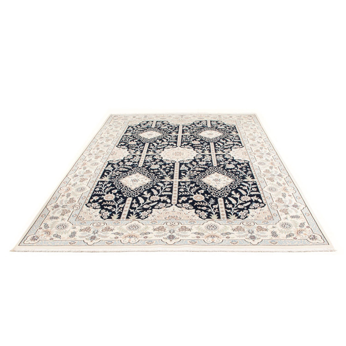 Alfombra Persa - Nain - Prima - 295 x 200 cm - azul oscuro