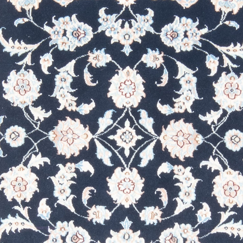 Alfombra de pasillo Alfombra Persa - Nain - Real - 198 x 81 cm - azul oscuro