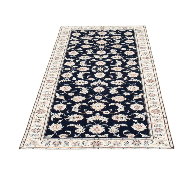 Alfombra de pasillo Alfombra Persa - Nain - Real - 198 x 81 cm - azul oscuro