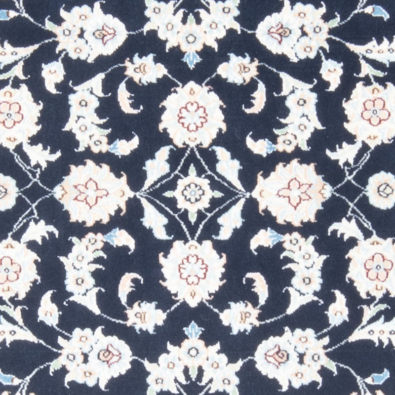 Alfombra de pasillo Alfombra Persa - Nain - Real - 197 x 80 cm - azul oscuro