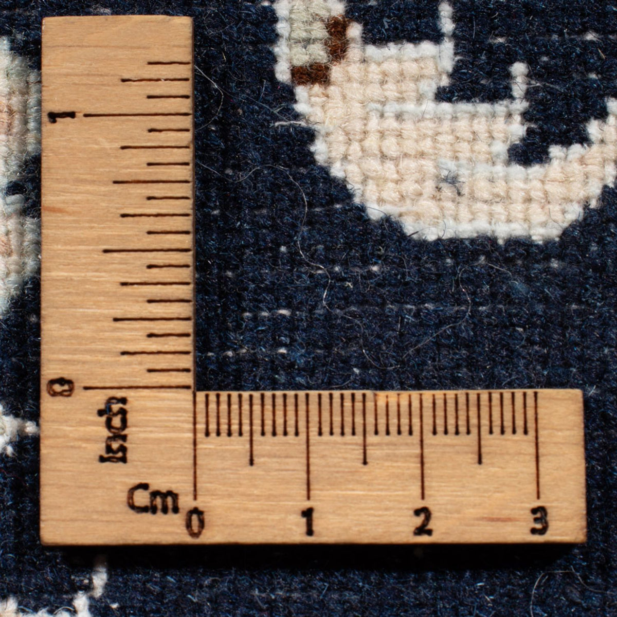 Alfombra de pasillo Alfombra Persa - Nain - Real - 197 x 80 cm - azul oscuro