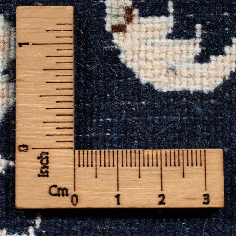 Alfombra de pasillo Alfombra Persa - Nain - Real - 197 x 80 cm - azul oscuro