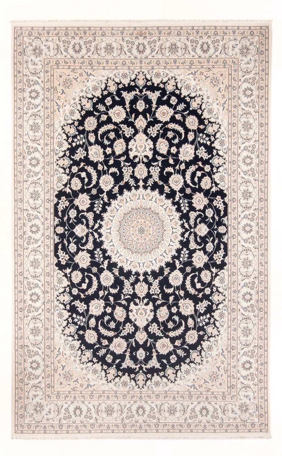 Alfombra Persa - Nain - Prima - 298 x 197 cm - azul oscuro