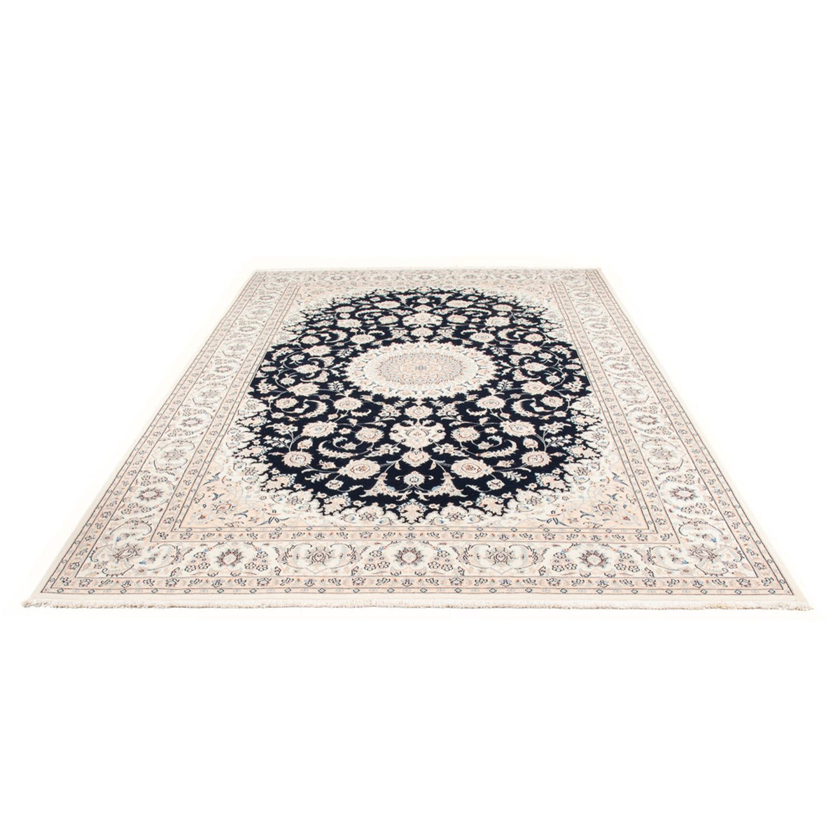 Alfombra Persa - Nain - Prima - 298 x 197 cm - azul oscuro