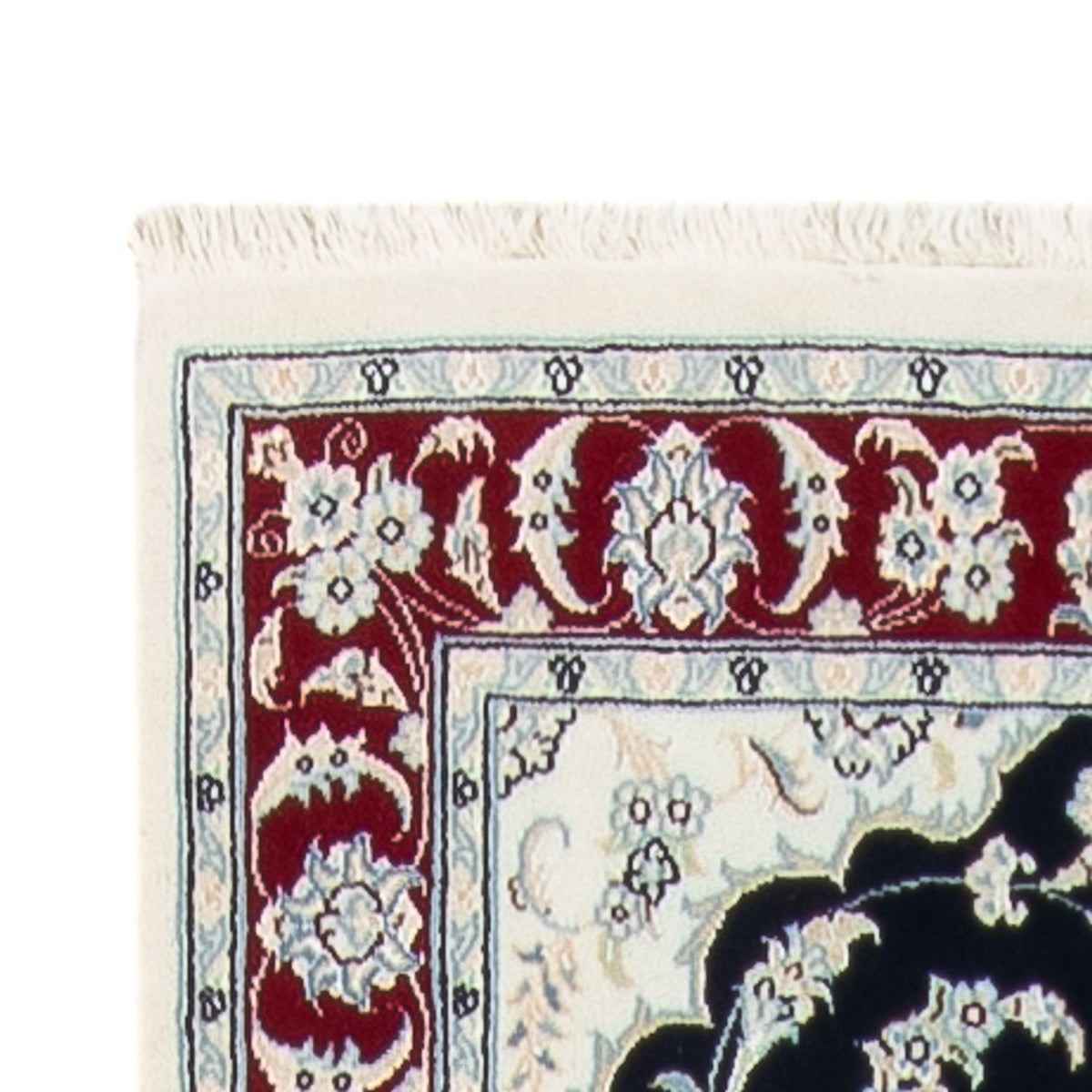 Alfombra de pasillo Alfombra Persa - Nain - Prima - 347 x 87 cm - azul oscuro