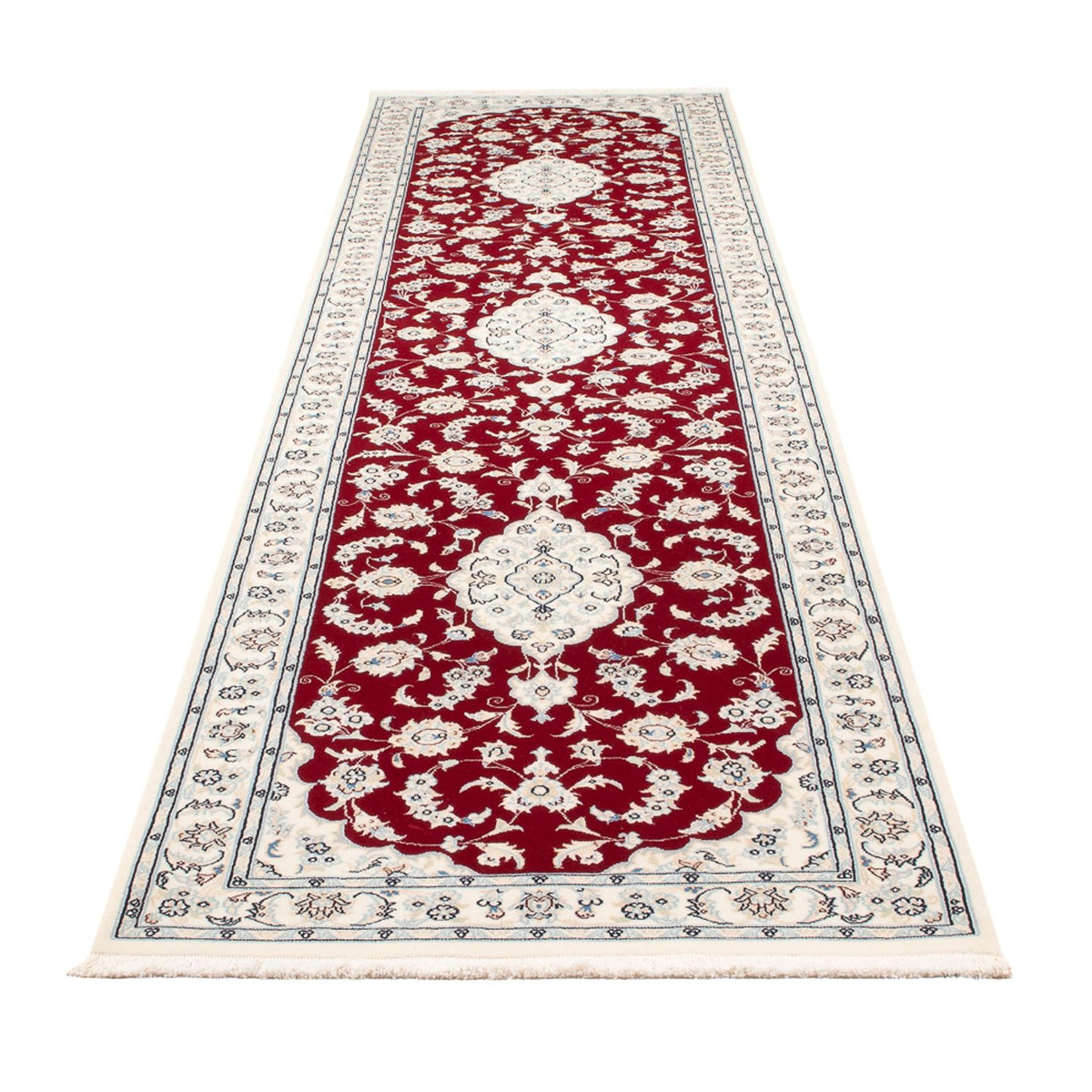 Alfombra de pasillo Alfombra Persa - Nain - Prima - 347 x 87 cm - rojo