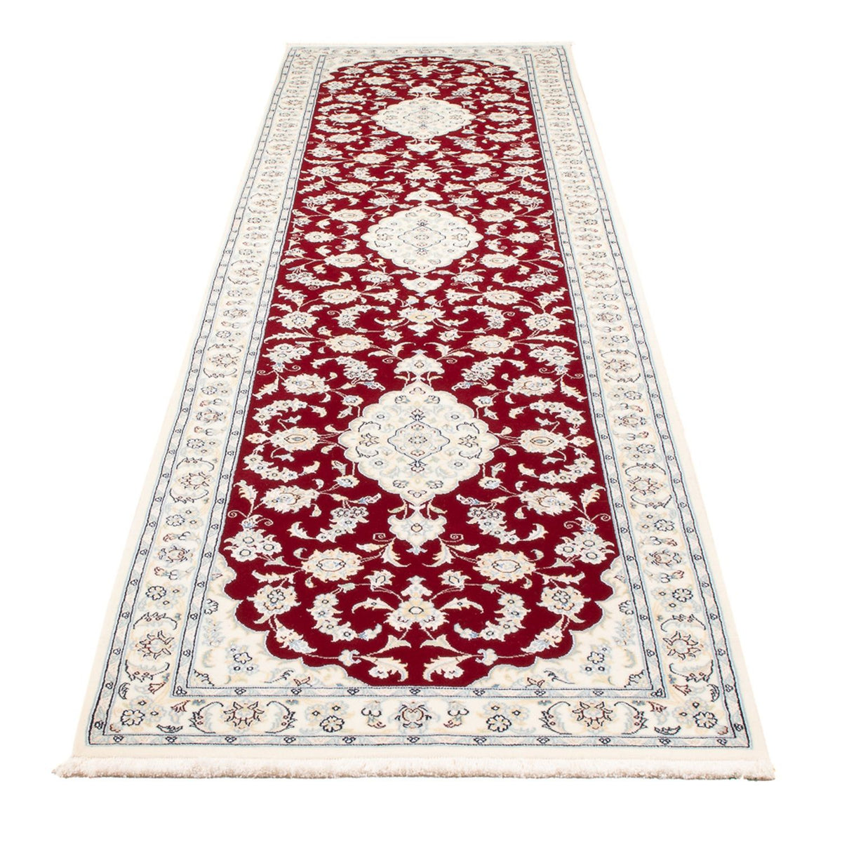 Alfombra de pasillo Alfombra Persa - Nain - Prima - 350 x 85 cm - rojo