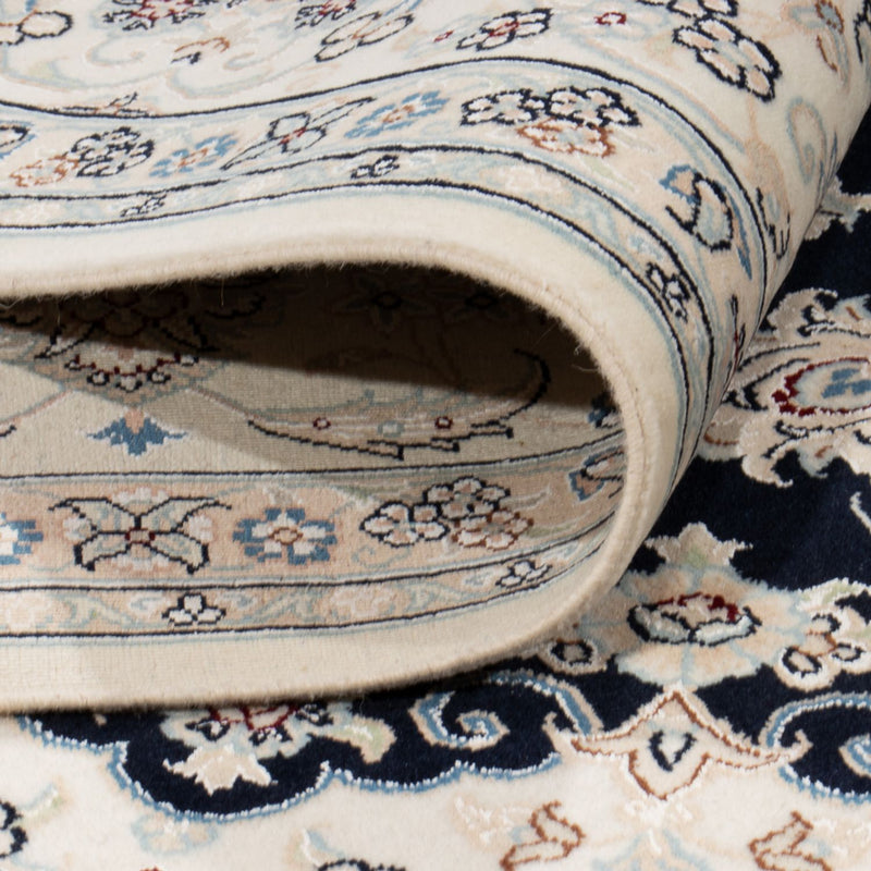 Alfombra persa - Nain - 263 x 225 cm - azul oscuro