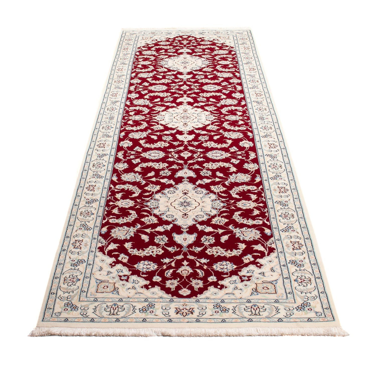Alfombra de pasillo Alfombra Persa - Nain - Prima - 292 x 80 cm - rojo