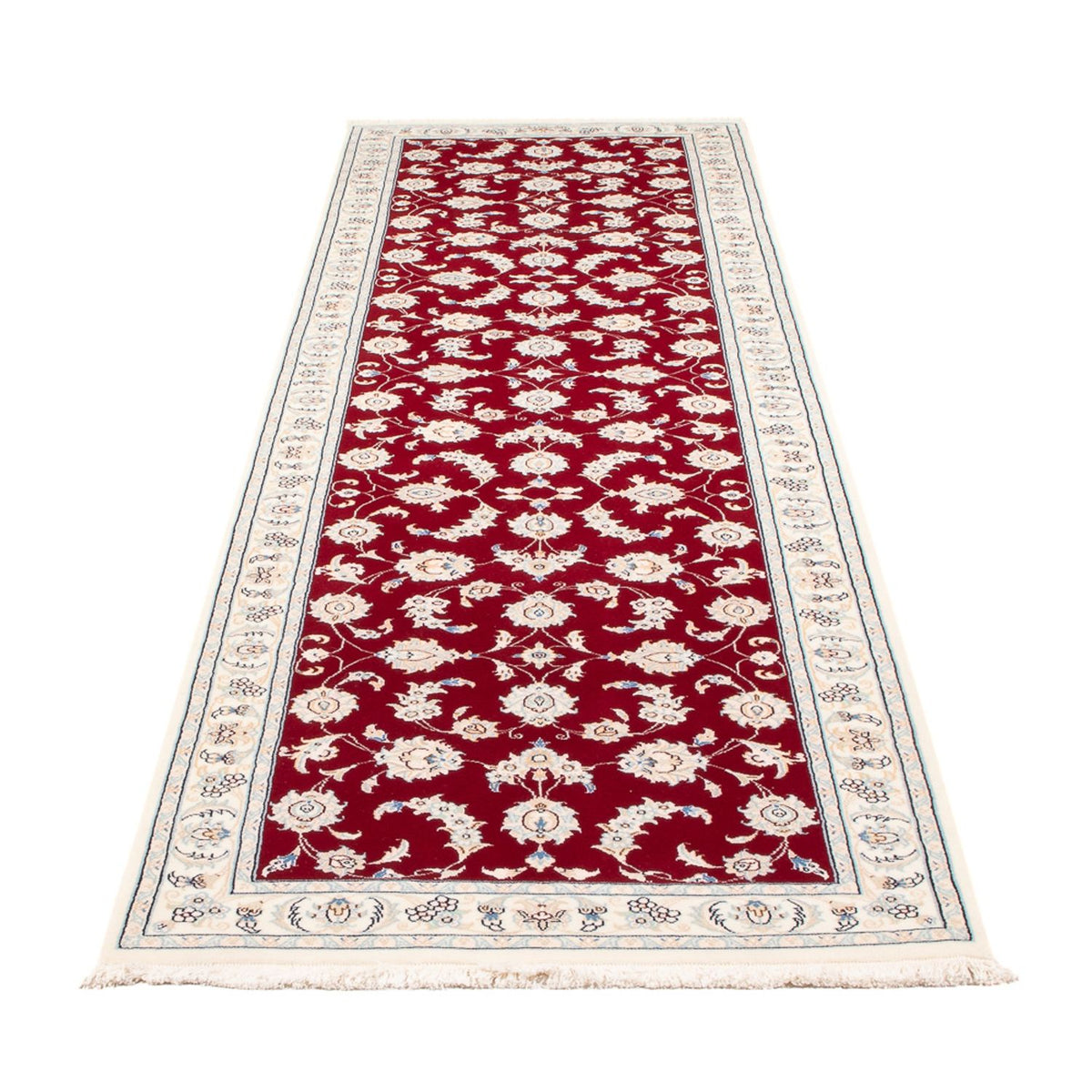 Alfombra de pasillo Alfombra Persa - Nain - Prima - 297 x 82 cm - rojo