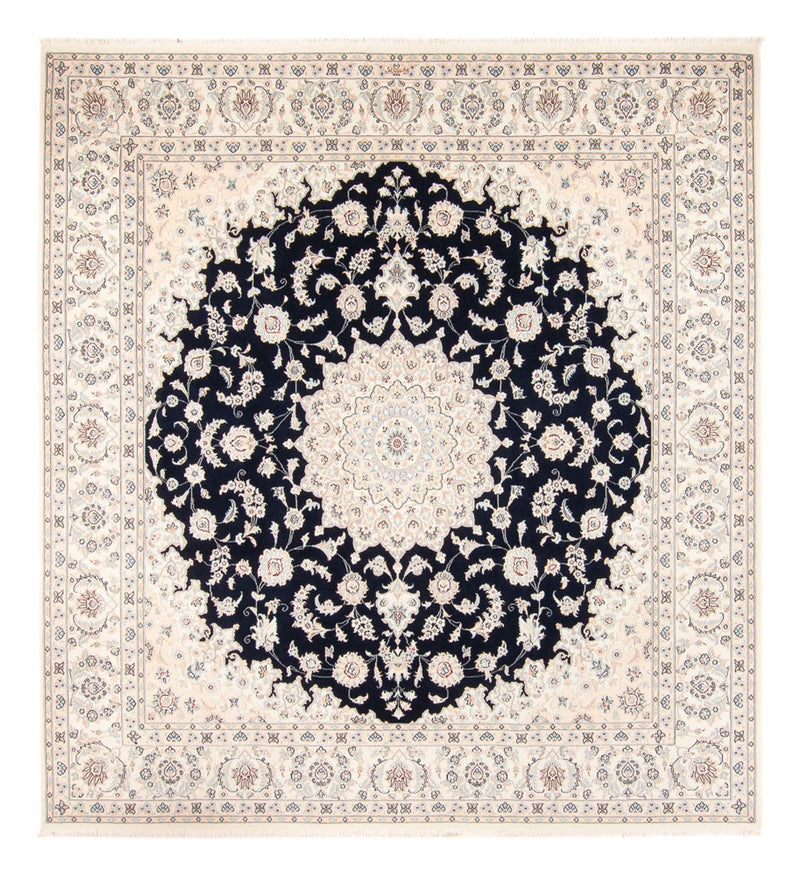 Alfombra persa - Nain - 266 x 248 cm - azul oscuro