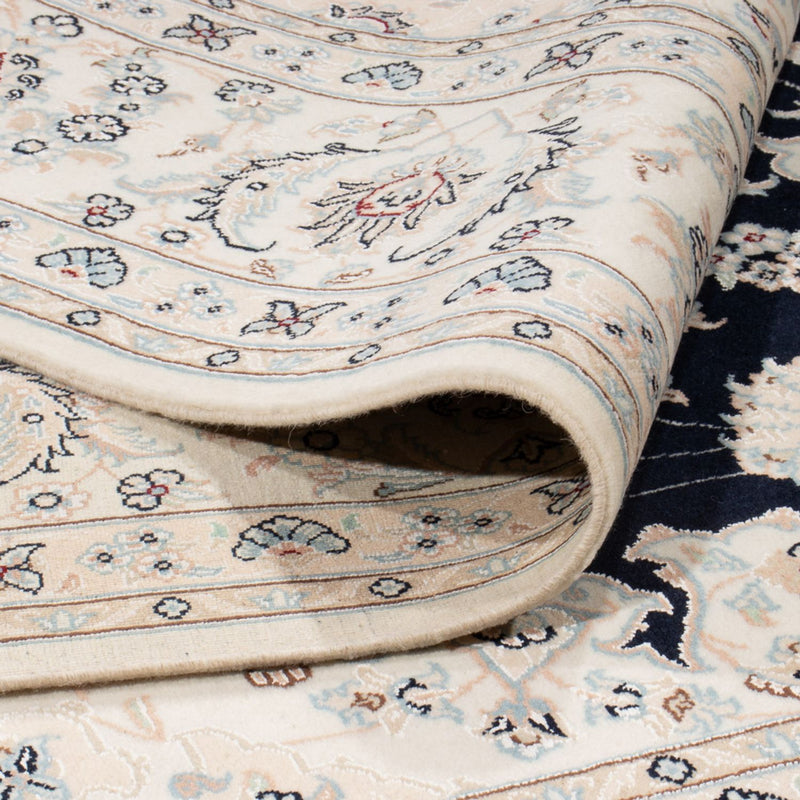 Alfombra persa - Nain - 266 x 248 cm - azul oscuro