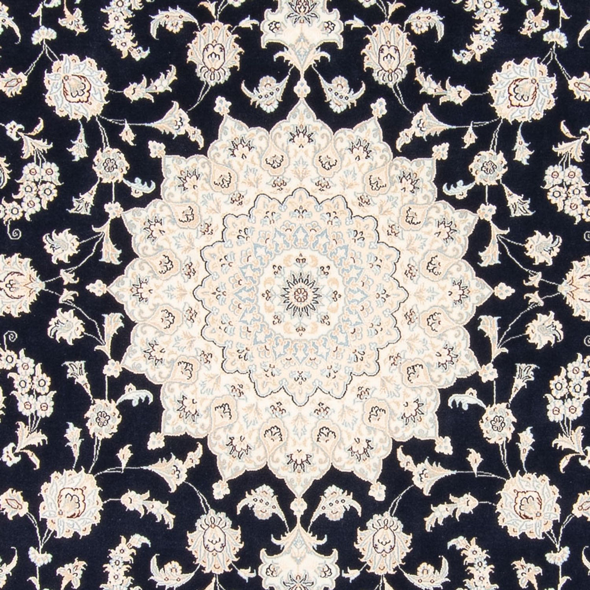 Alfombra persa - Nain cuadrado  - 246 x 242 cm - azul oscuro