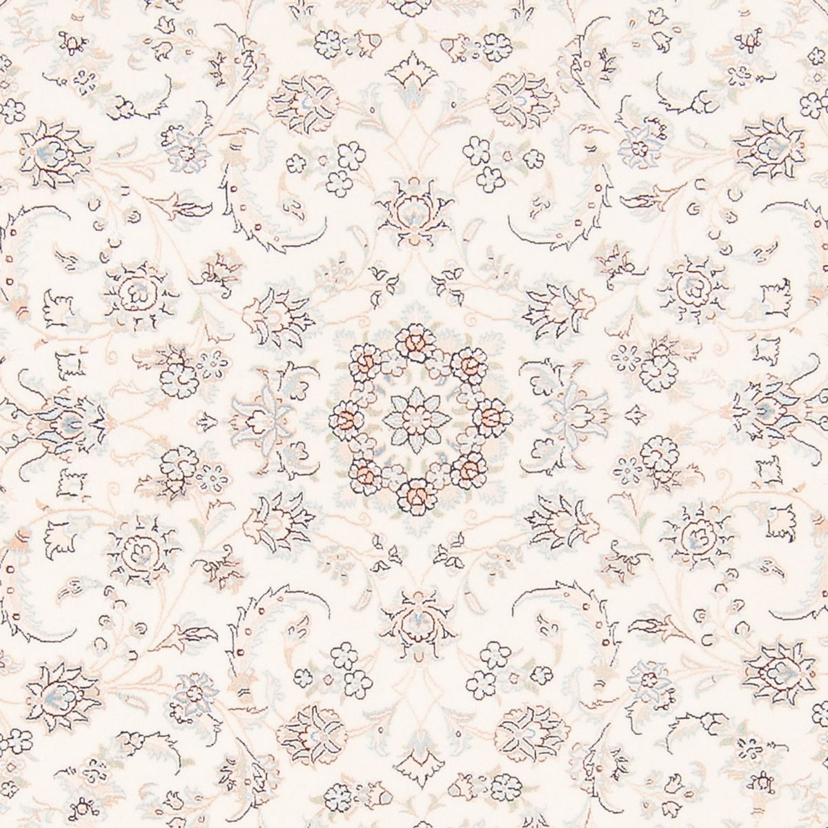 Alfombra persa - Nain redondo  - 200 x 200 cm - crema