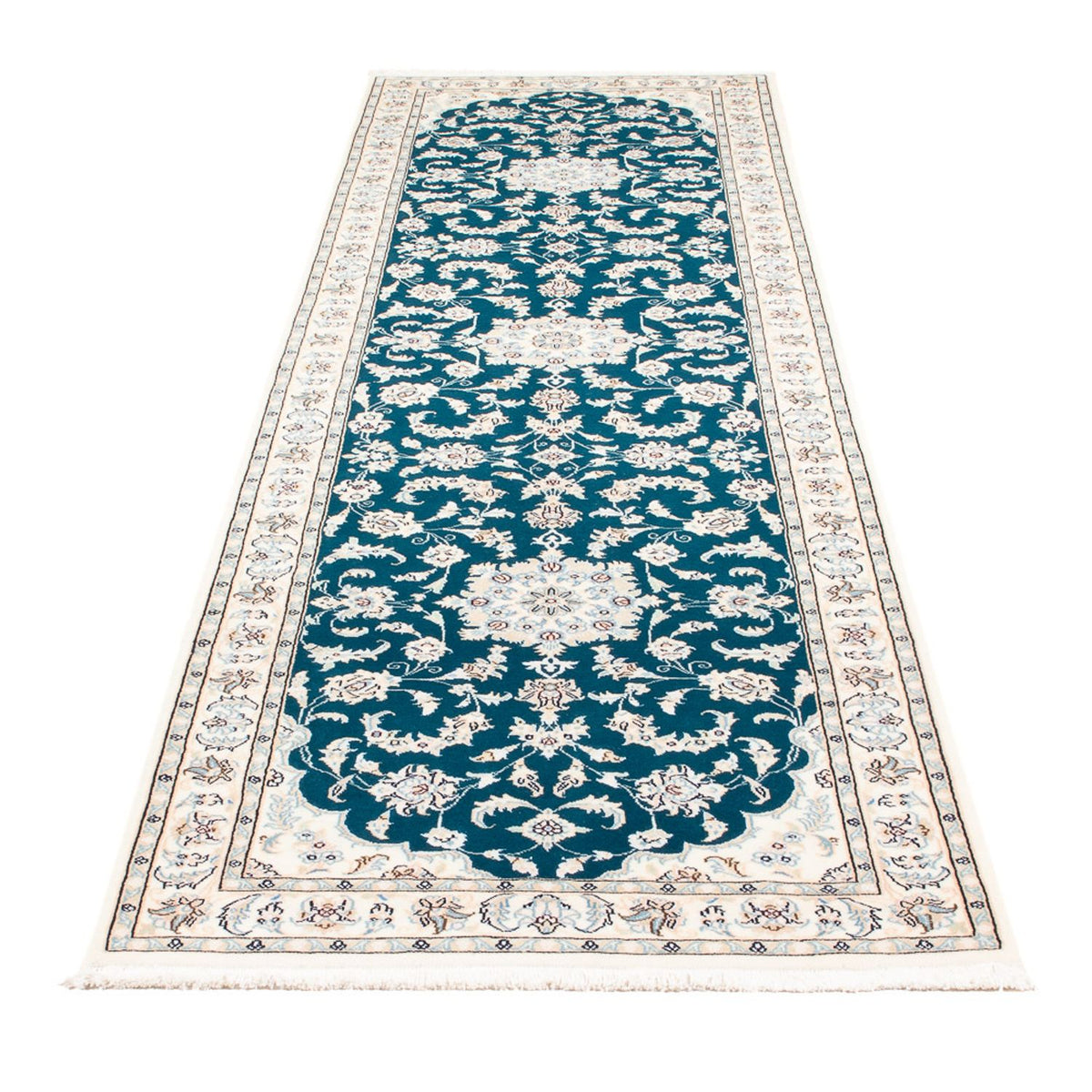 Alfombra de pasillo Alfombra Persa - Nain - Prima - 298 x 81 cm - azul oscuro