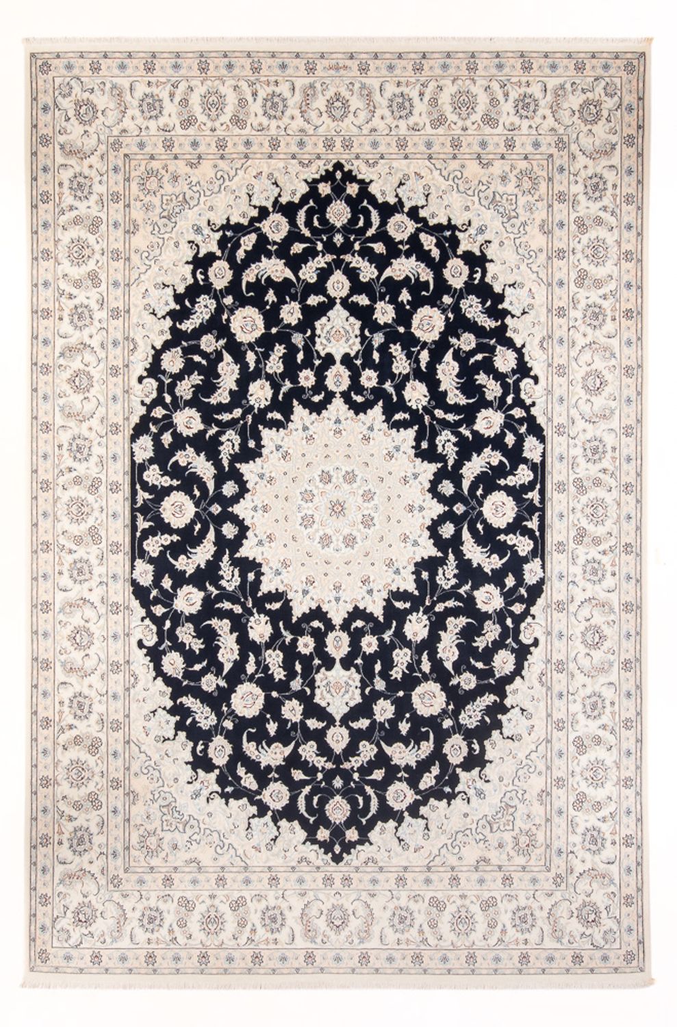 Alfombra Persa - Nain - Prima - 346 x 244 cm - azul oscuro