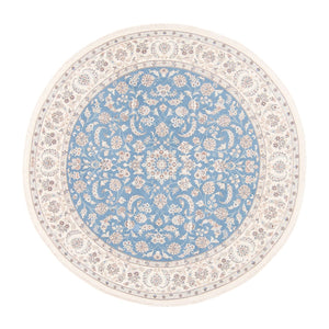 Alfombra persa - Nain redondo  - 200 x 200 cm - azul claro