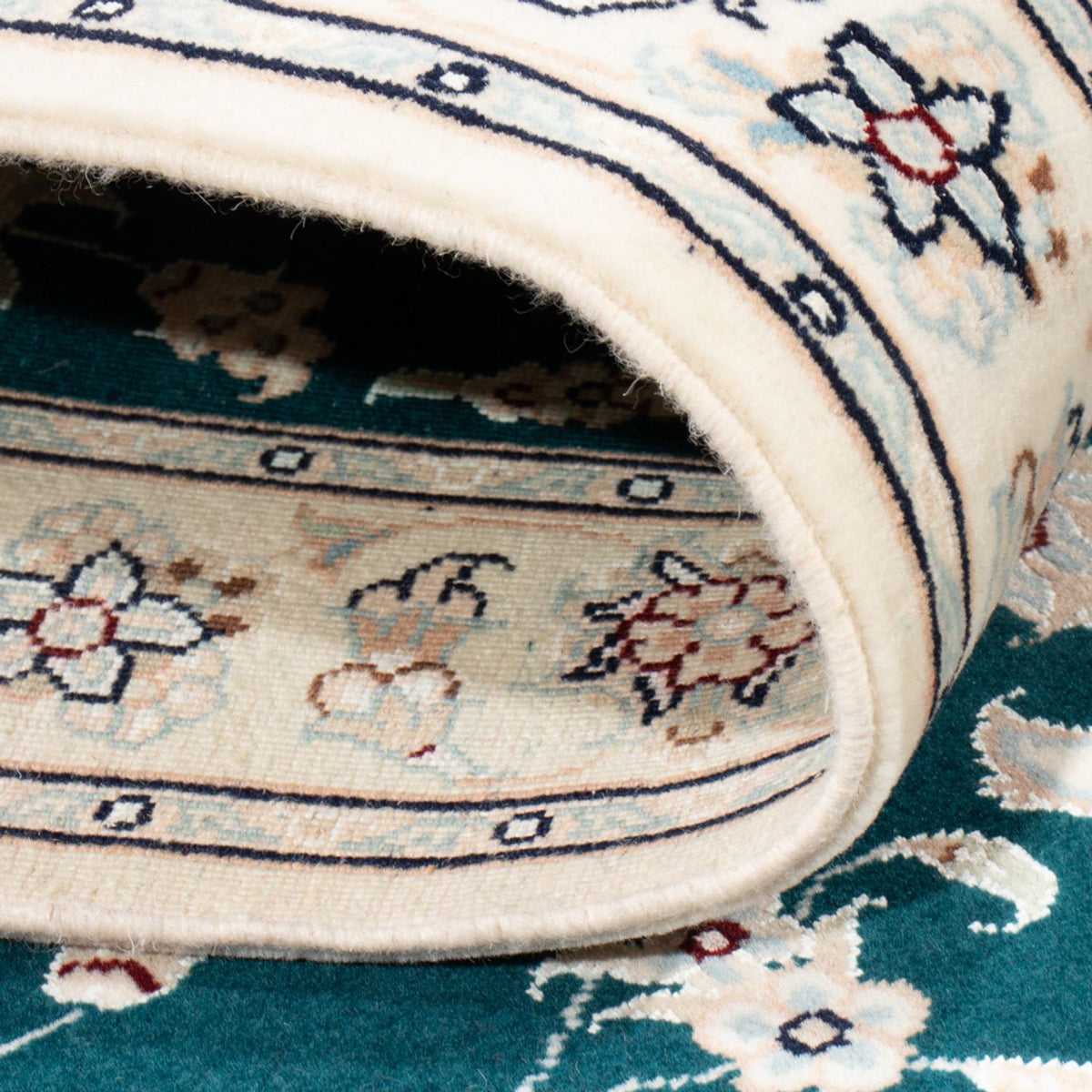 Alfombra de pasillo Alfombra Persa - Nain - Real - 200 x 81 cm - verde