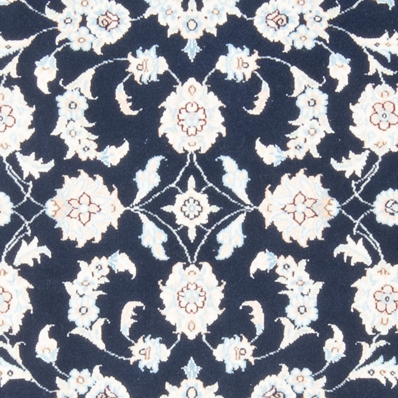 Alfombra de pasillo Alfombra Persa - Nain - Real - 200 x 80 cm - azul oscuro