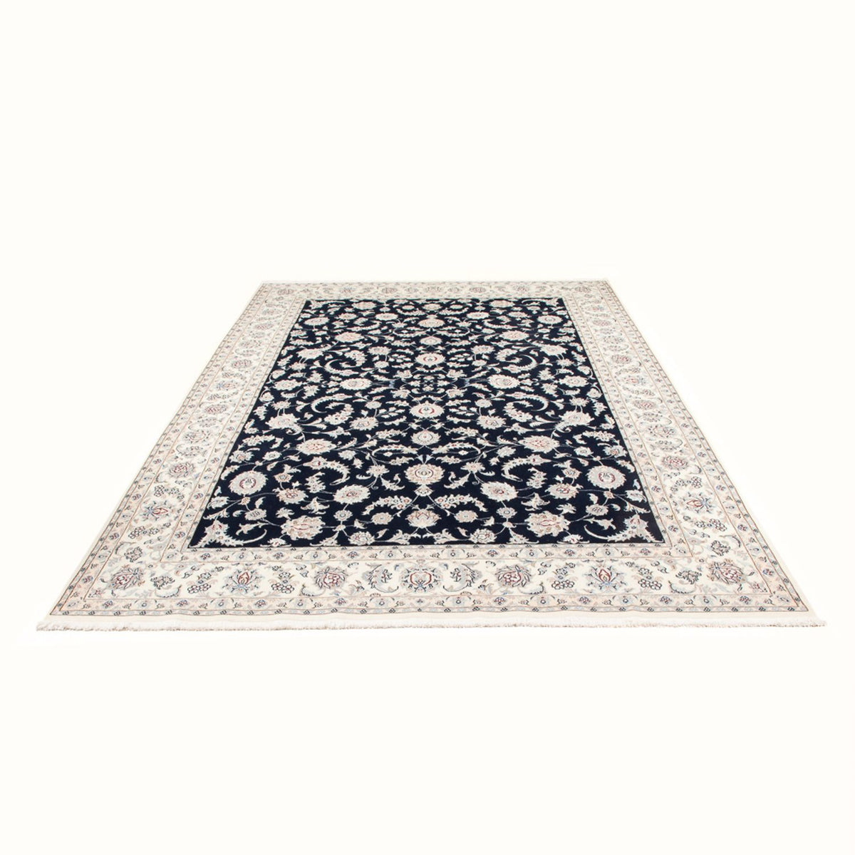 Alfombra Persa - Nain - Prima - 294 x 197 cm - azul oscuro