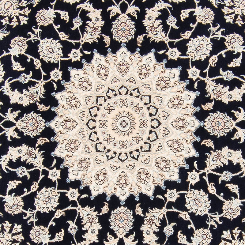 Alfombra persa - Nain redondo  - 206 x 195 cm - azul oscuro