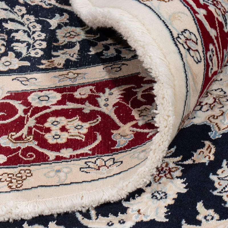 Alfombra persa - Nain redondo  - 206 x 195 cm - azul oscuro