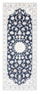 Alfombra de pasillo Alfombra Persa - Nain - Real - 204 x 81 cm - azul oscuro