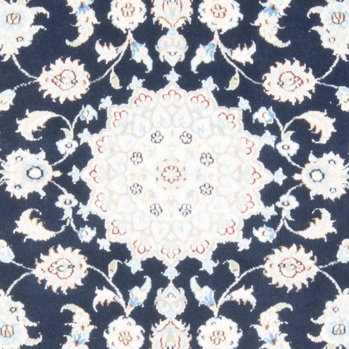 Alfombra de pasillo Alfombra Persa - Nain - Real - 204 x 81 cm - azul oscuro