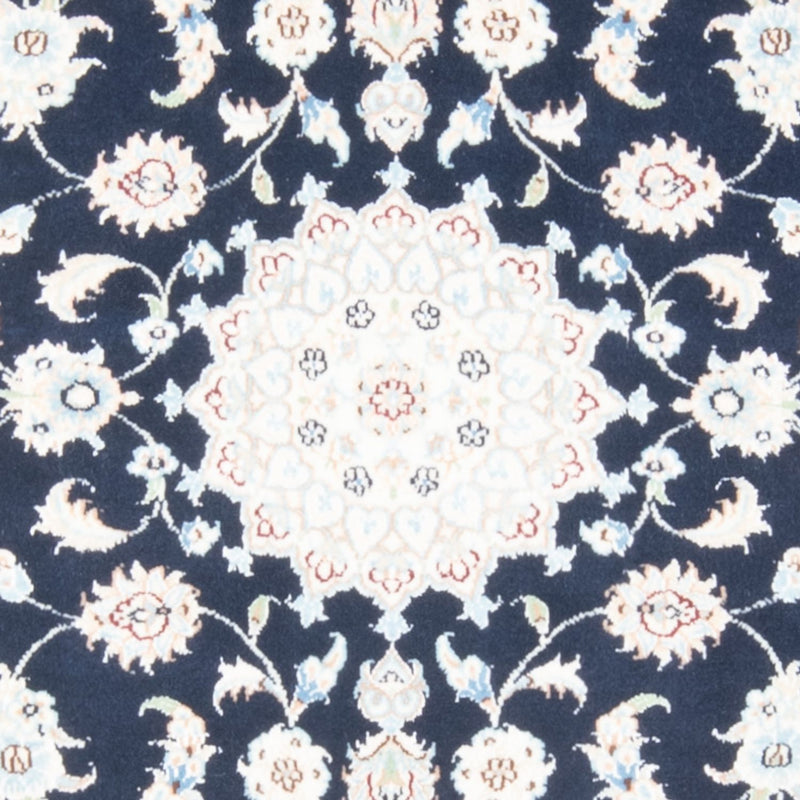 Alfombra de pasillo Alfombra Persa - Nain - Real - 204 x 81 cm - azul oscuro