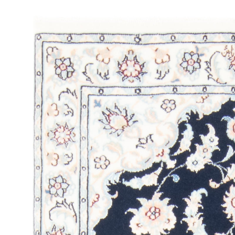 Alfombra de pasillo Alfombra Persa - Nain - Real - 204 x 81 cm - azul oscuro