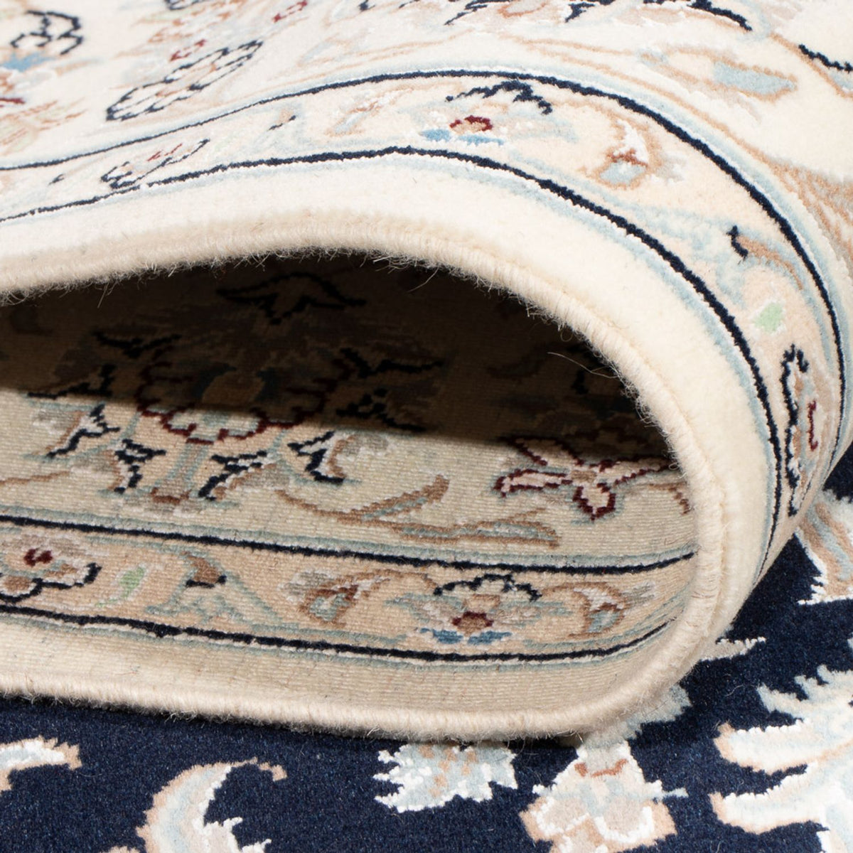 Alfombra Persa - Nain - Prima - 200 x 149 cm - azul oscuro