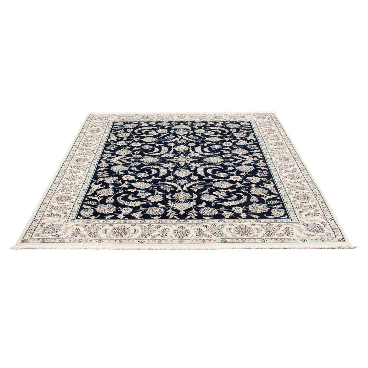 Alfombra Persa - Nain - Prima - 200 x 149 cm - azul oscuro