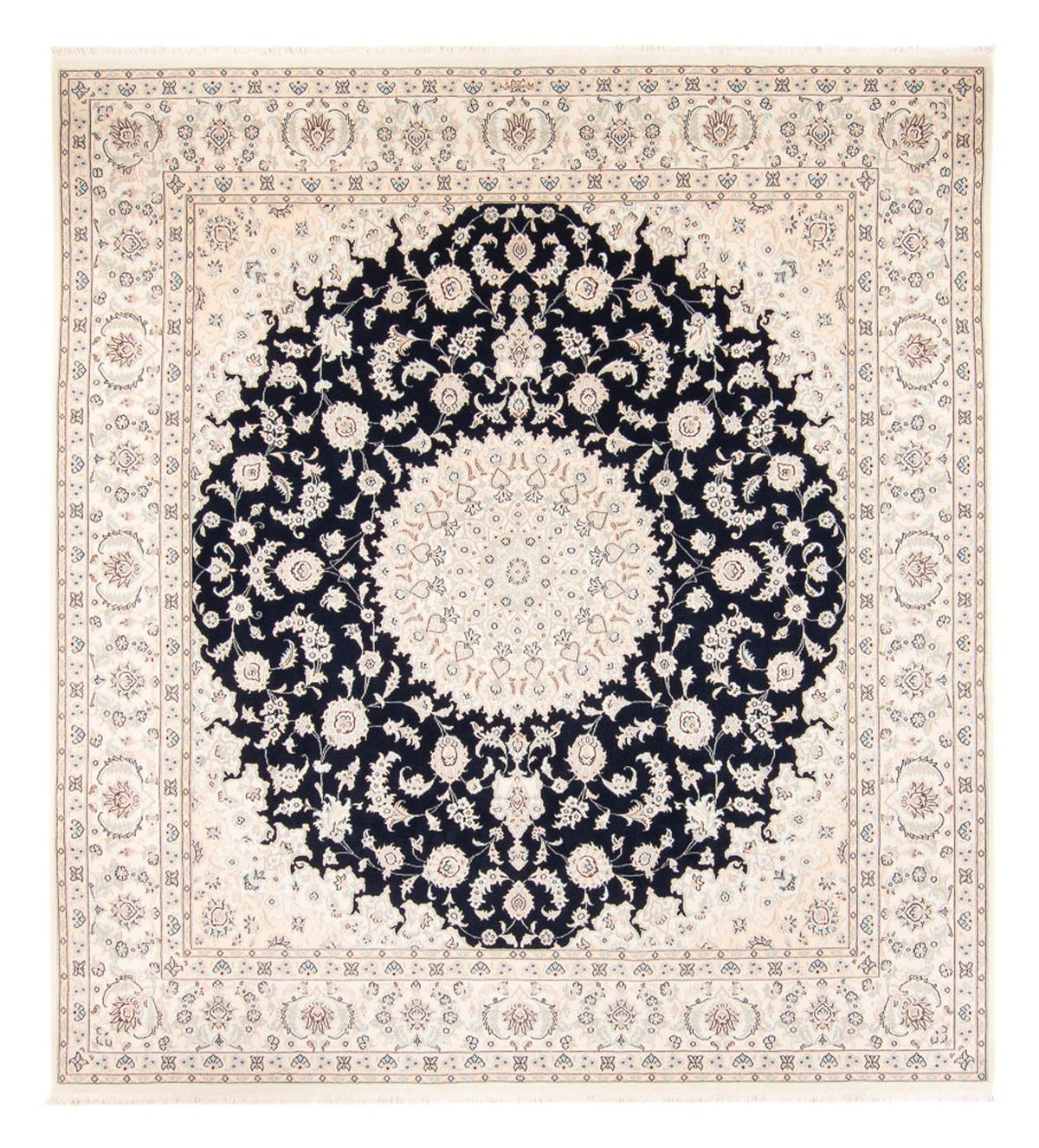 Alfombra persa - Nain - 268 x 245 cm - azul oscuro