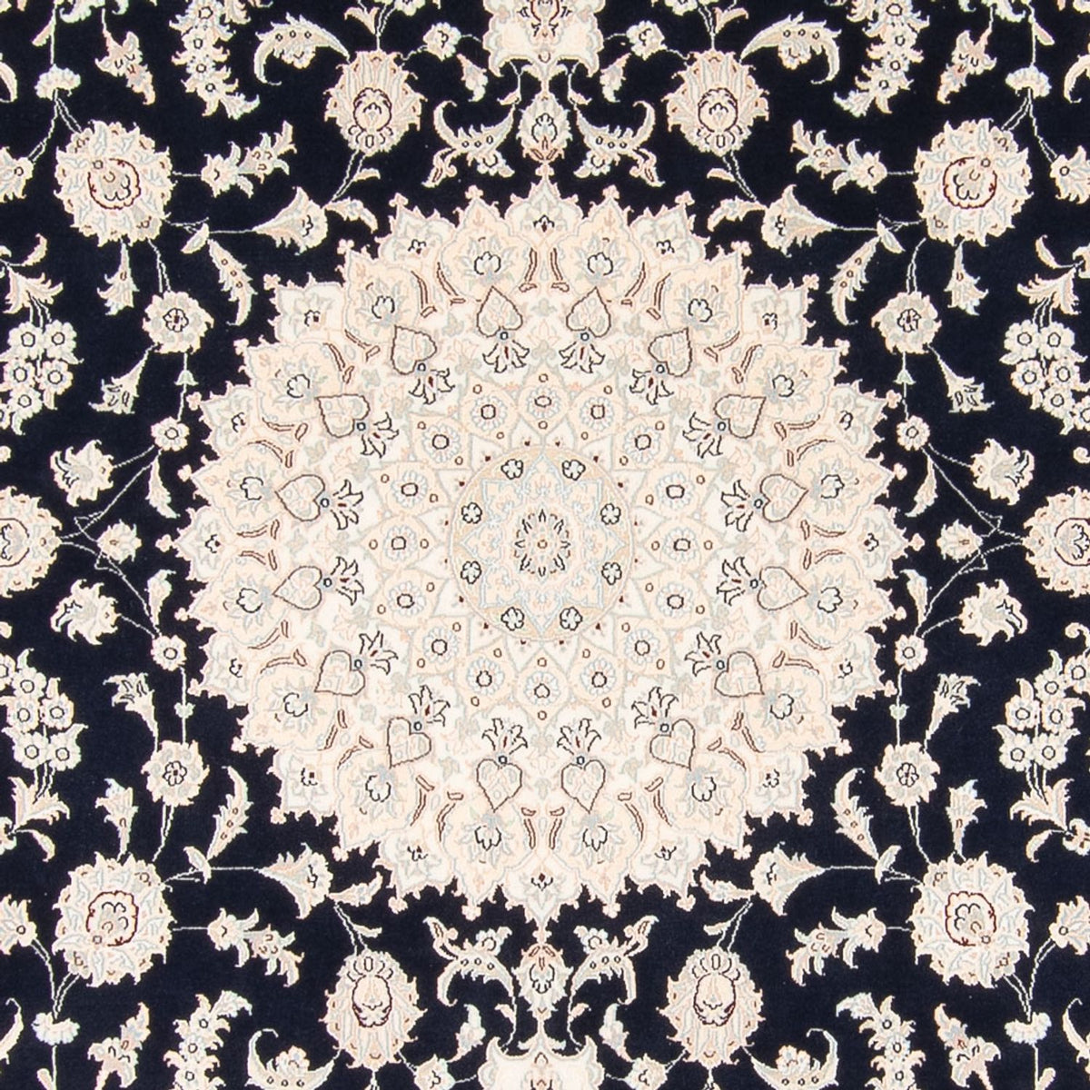 Alfombra persa - Nain - 268 x 245 cm - azul oscuro