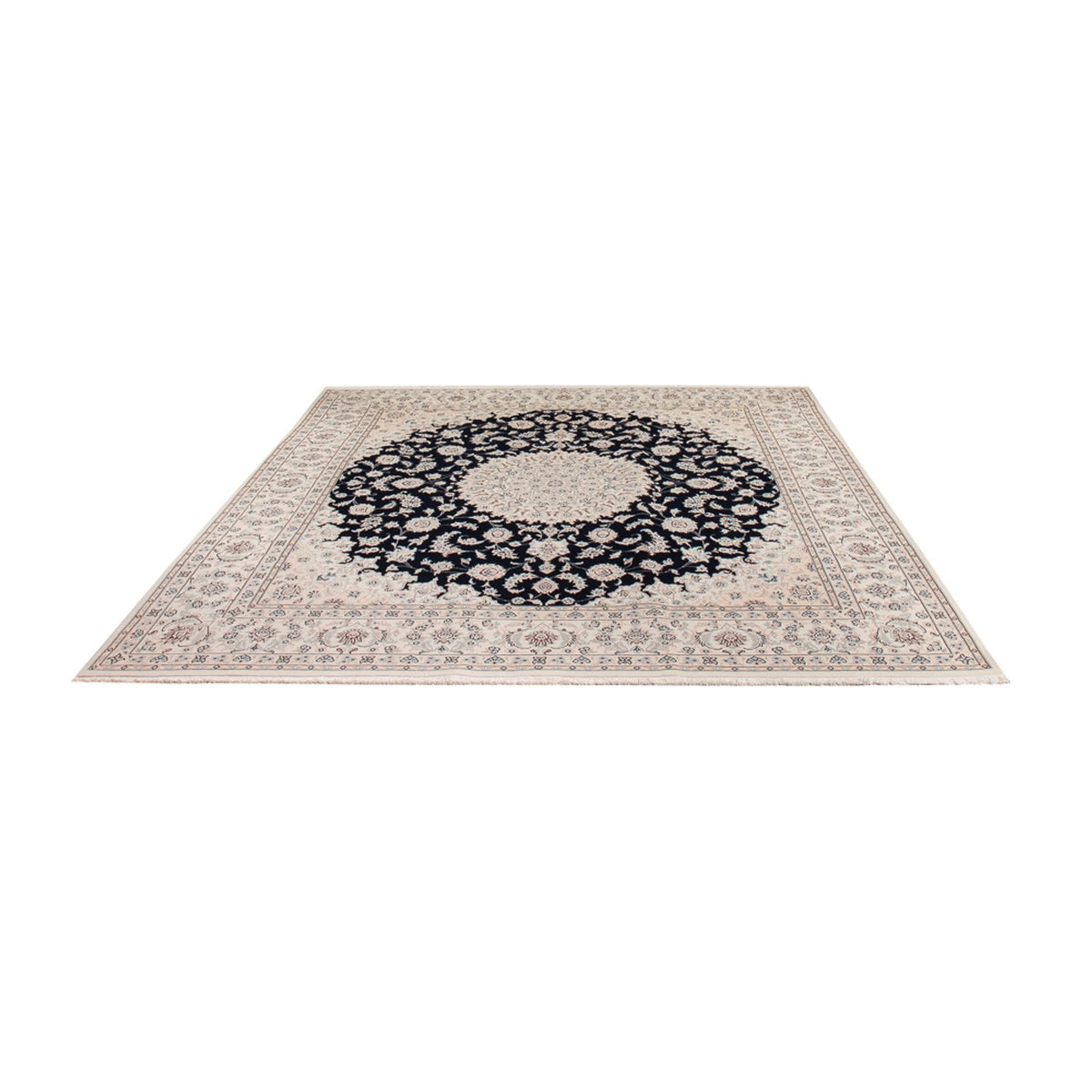 Alfombra persa - Nain - 268 x 245 cm - azul oscuro